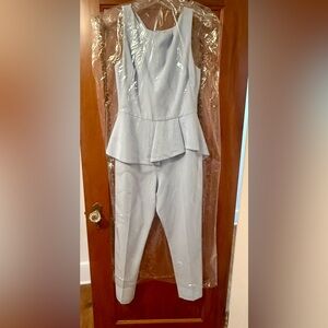 Black Halo Peplum Elegant Light Blue Jumpsuit